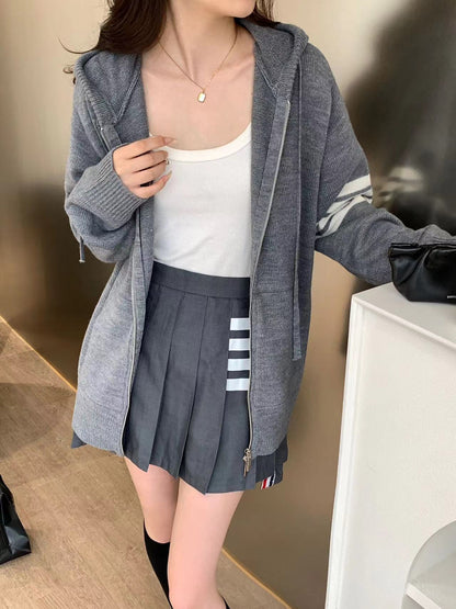 THOM  Sailboat jacquard hoodie THOM TREND