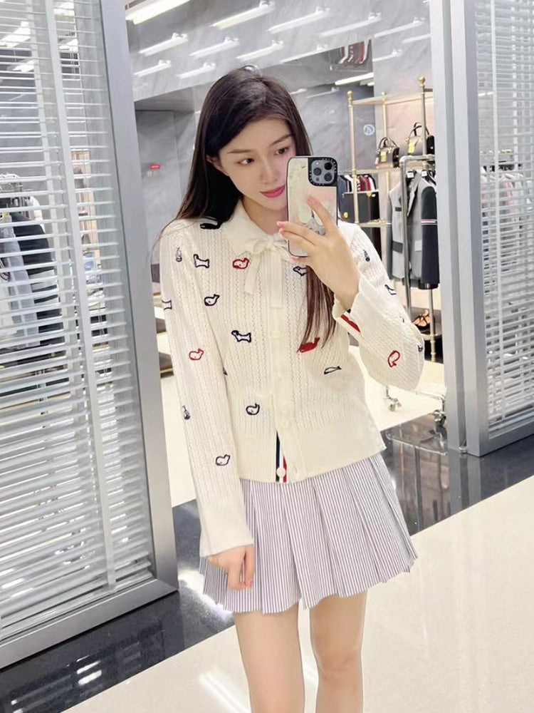2025SS Animal Embroidery Lace-Up Thin Jacket THOM TREND