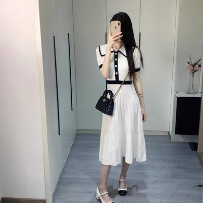 Little Doll Collar Knitted Dress THOM TREND