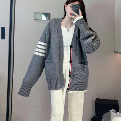 2025SS  wool patchwork cardigan THOM TREND