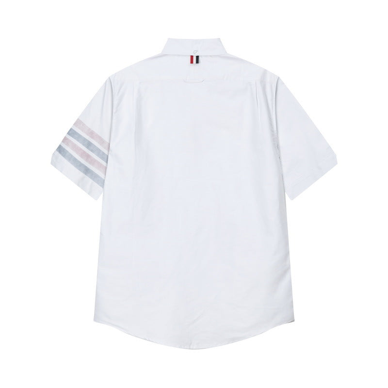 Men's striped short-sleeved shirt THOM TREND