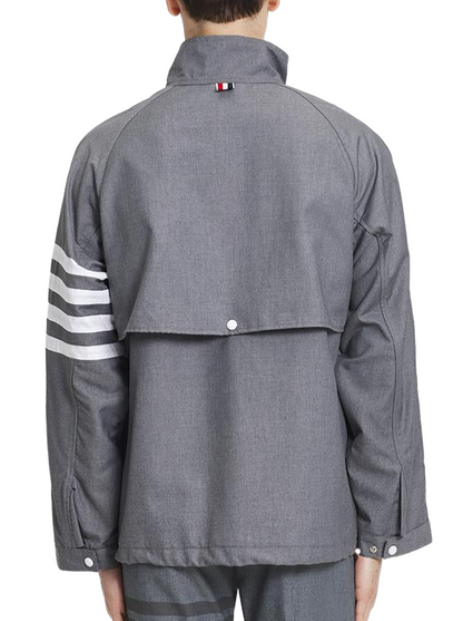 2025SS Men's double zipper stand collar jacket THOM TREND