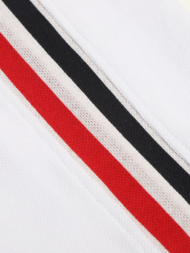 Colorblock Striped Lapel Polo Shirt（副本） THOM TREND