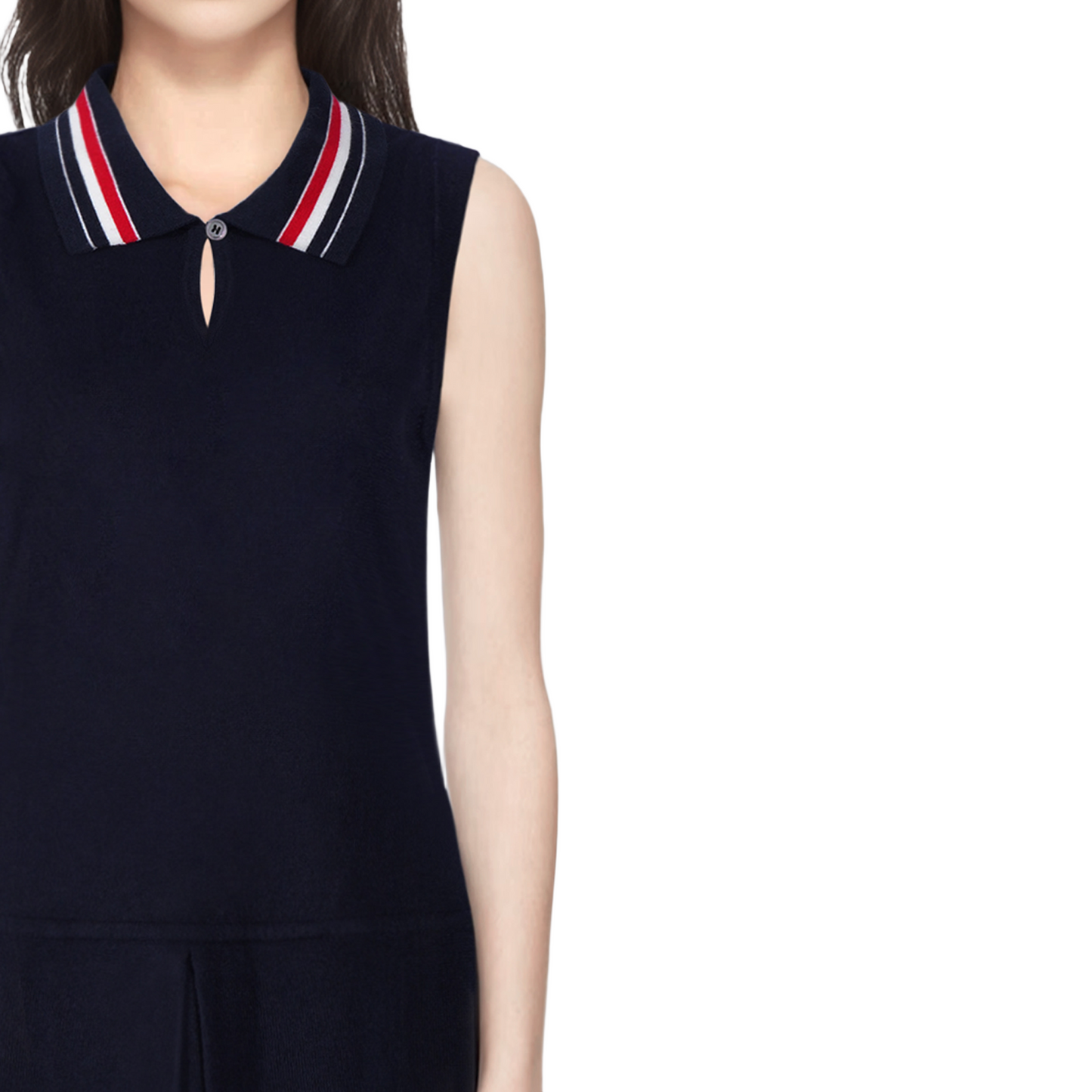 Women's tricolor knitted short sleeves（副本） THOM TREND