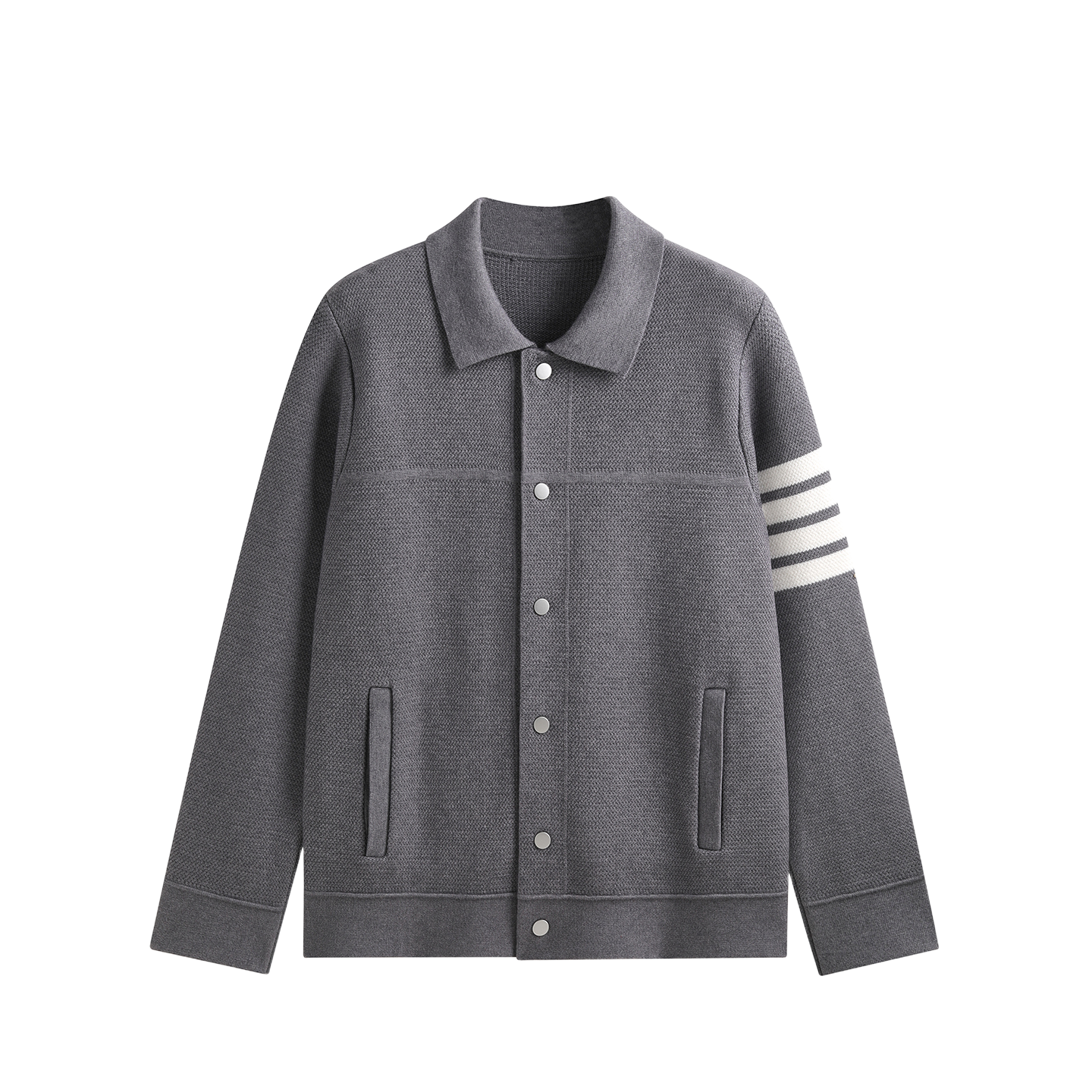 2025SS Polo collar knitted jacket THOM TREND