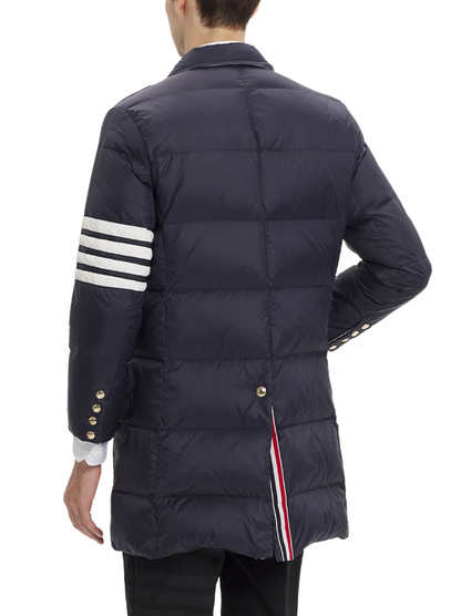 Classic 4-Strip Lapel Midi Down Jacket THOM TREND