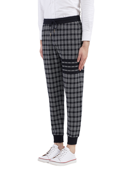 Four-bar striped plaid sweatpants THOM TREND