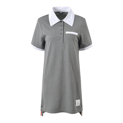 Contrast Collar Dress