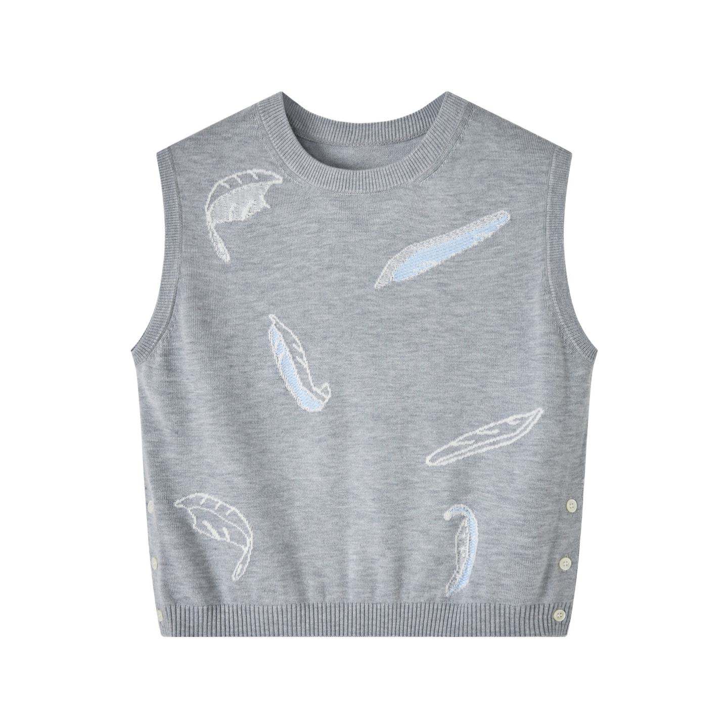 2025SS Women's Feather Intarsia Vest THOM TREND
