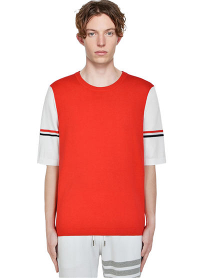 Colorblock crew neck T-shirt THOM TREND