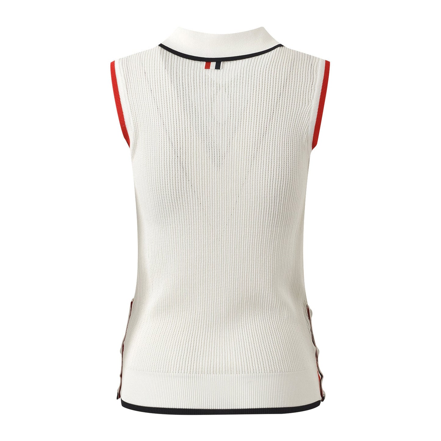 Polo neck sleeveless vest