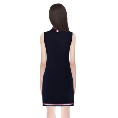 Women's tricolor knitted short sleeves（副本） THOM TREND