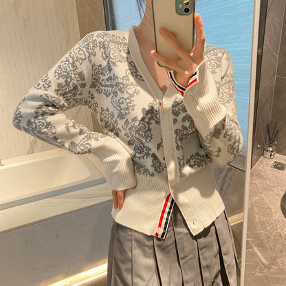 Colorblock wool knit cardigan（副本） THOM TREND