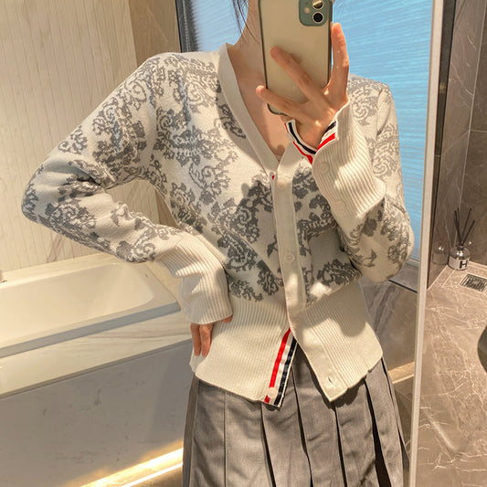 Colorblock wool knit cardigan（副本） THOM TREND