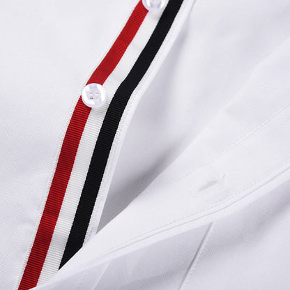 White grey and gold stripe shirt（复制） THOM TREND