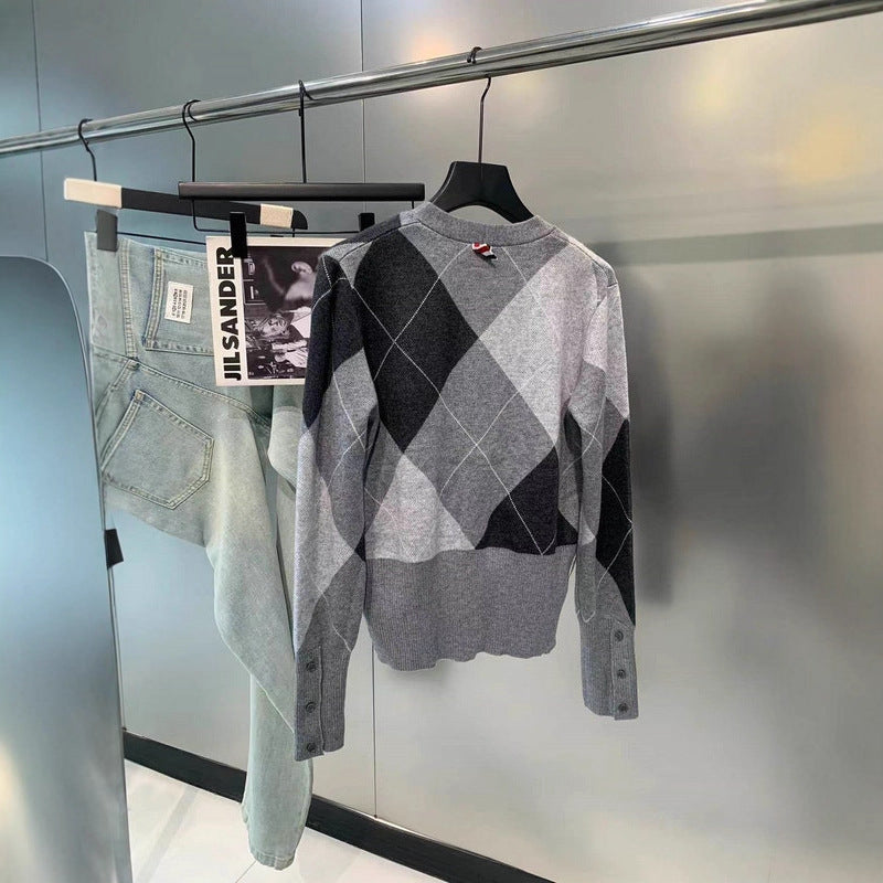 2025SS diamond pattern cardigan THOM TREND