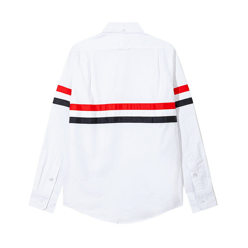 Double Sleeve Patches Contrast Shirt（副本） THOM TREND