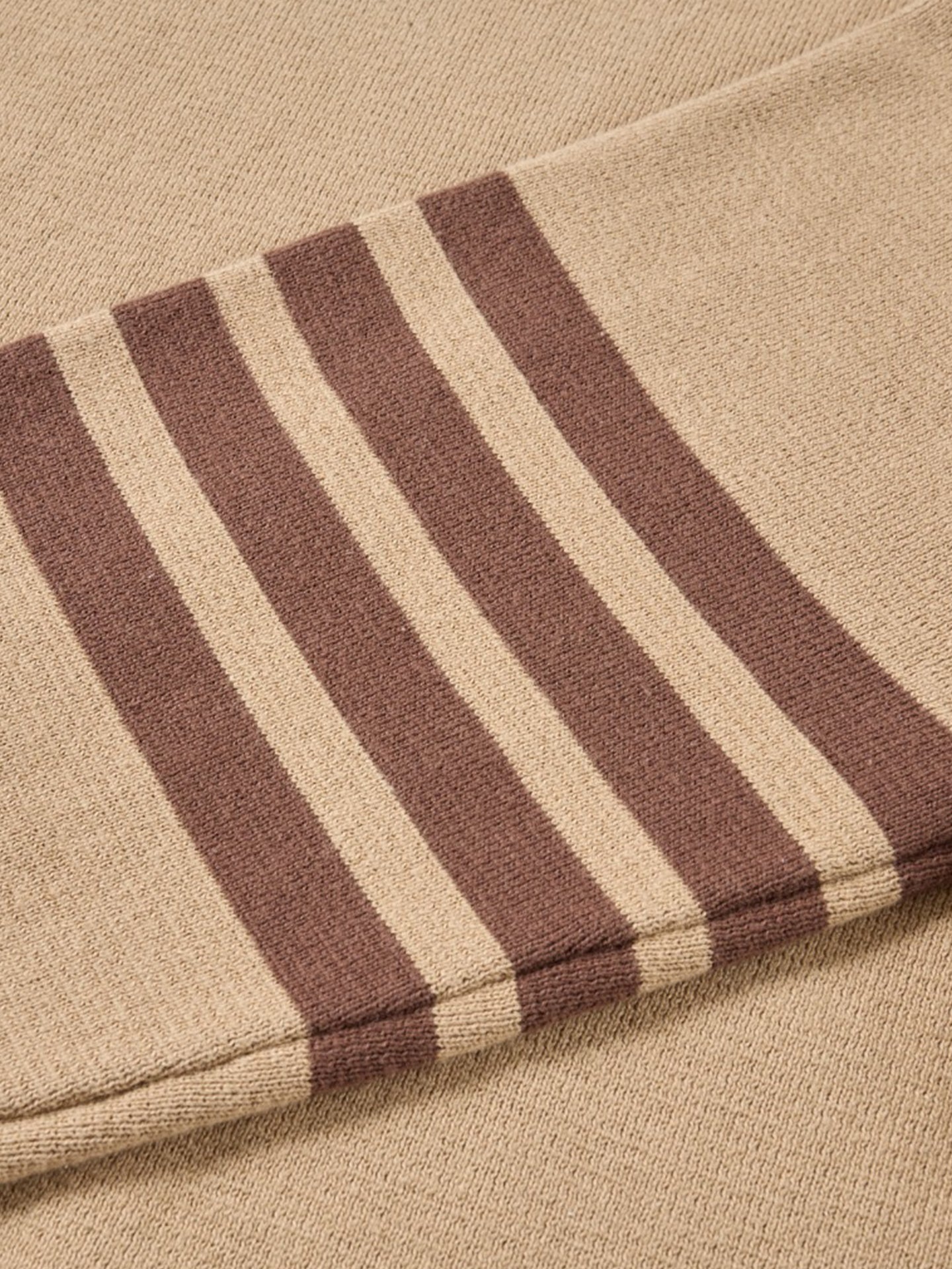 2025SSS Khaki color-block sweater THOM TREND