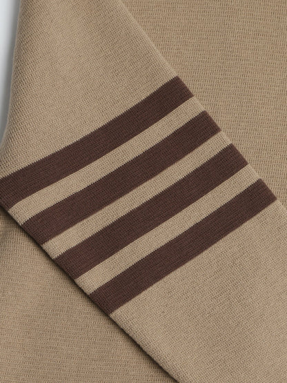 2025SSS Khaki colorblock sweater jacket THOM TREND