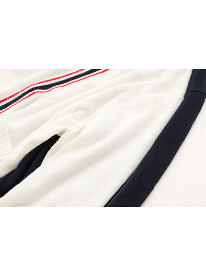 Stand collar double zip wool sweater