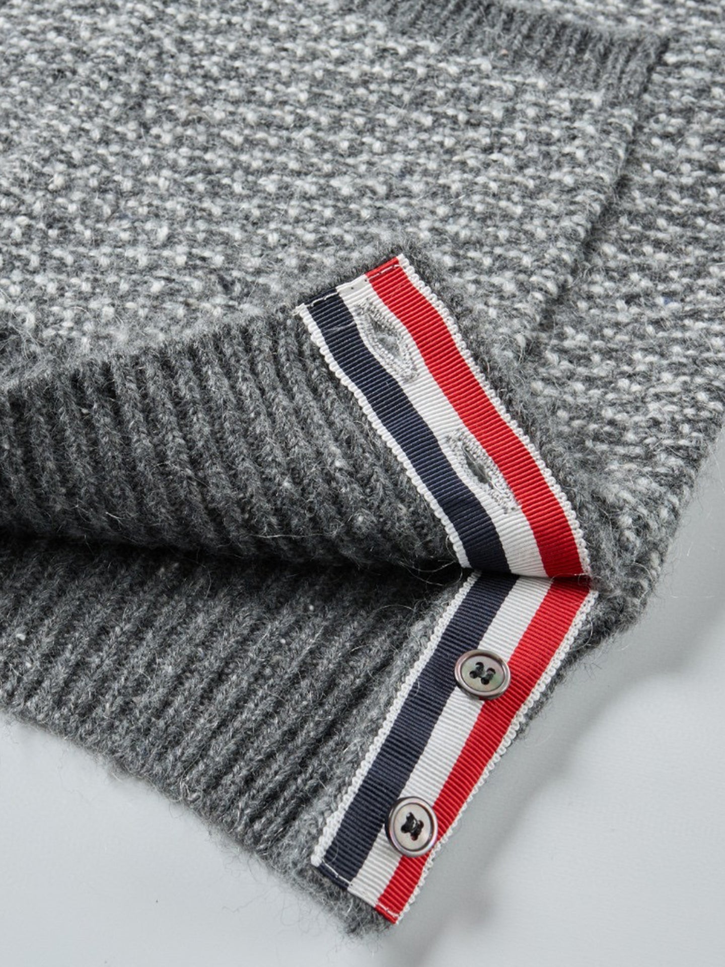 2025SSS Chunky Knit Sweater Jacket THOM TREND