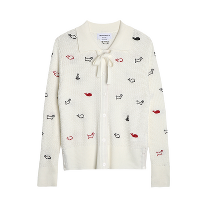 2025SS Animal Embroidery Lace-Up Thin Jacket THOM TREND