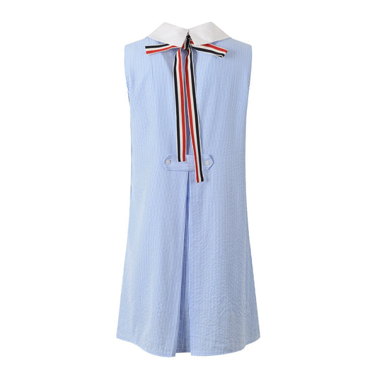 Blue Striped Shirt Dress