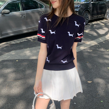 Puppy V-neck short sleeves（副本） THOM TREND