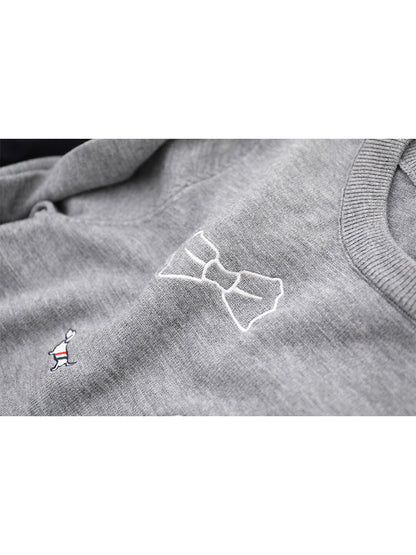 Jacquard Bow Sweater Jacket