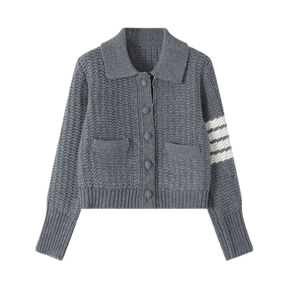 2025S Women's perforated jacket with placket（副本） THOM TREND