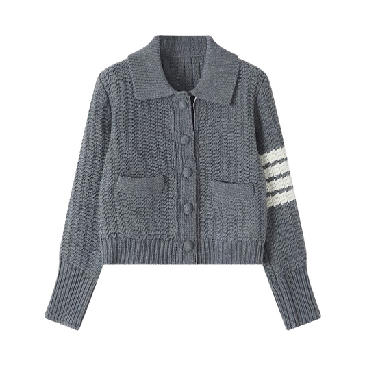 2025S Women's perforated jacket with placket（副本） THOM TREND