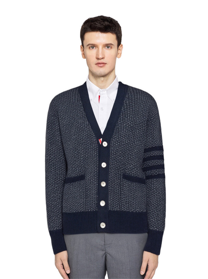 2025SSS Chunky Knit Sweater Jacket THOM TREND