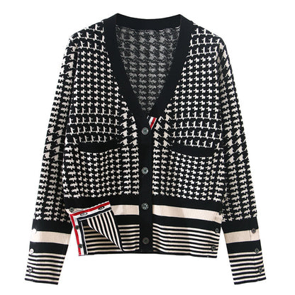 THOM  Houndstooth sweater short coat THOM TREND