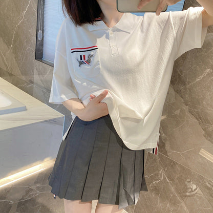 Ice Silk Loose POLO Shirt