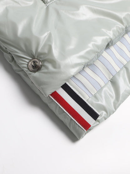 Unisex Shiny Colorblock Baseball Collar Vest THOM TREND