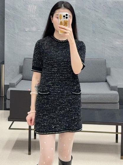 2025SS Women's Tweed Mini Dress THOM TREND