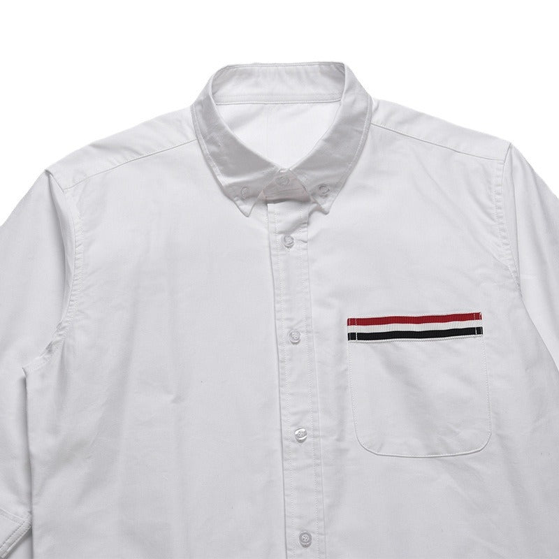Men's white short sleeve shirt（复制） THOM TREND