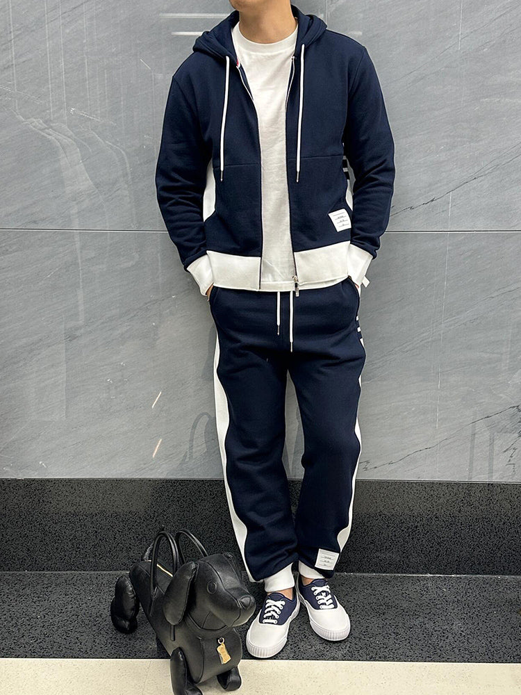 Colorblock Four-Bar Hoodie THOM TREND