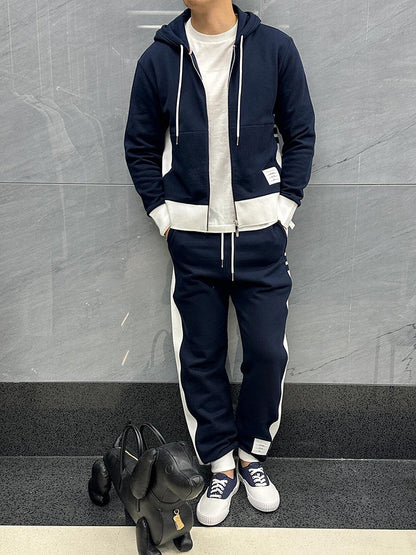 Colorblock Four-Bar Hoodie THOM TREND