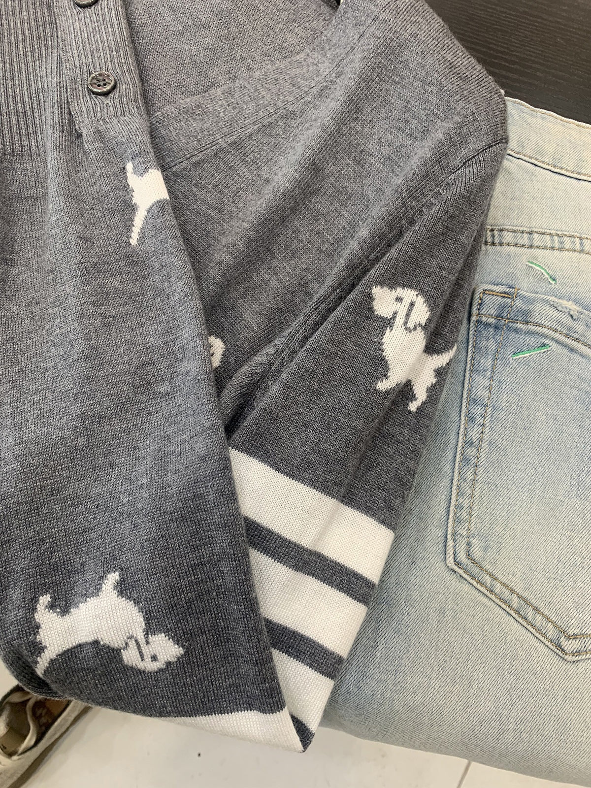 Women's Puppy Embroidered Cardigan（副本） THOM TREND