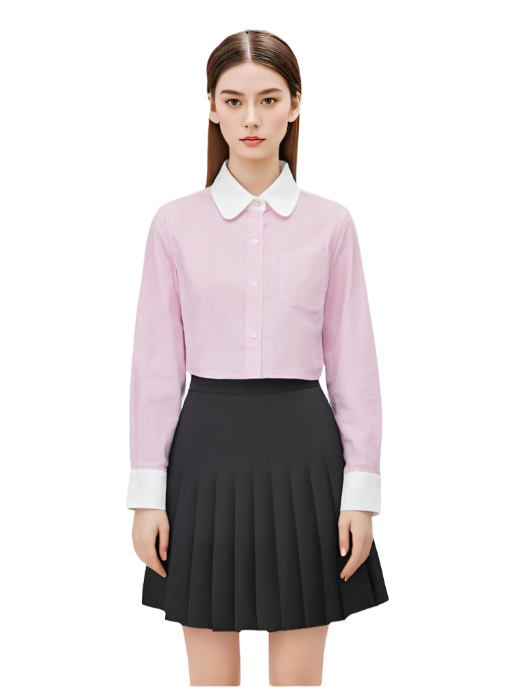 2025SSS Women's belly button-down shirt THOM TREND