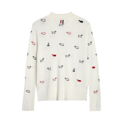 2025SS Animal Embroidery Lace-Up Thin Jacket THOM TREND