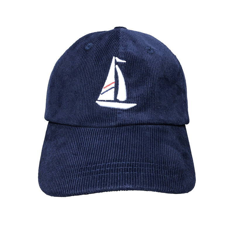 Corduroy sailboat embroidered baseball cap THOM TREND