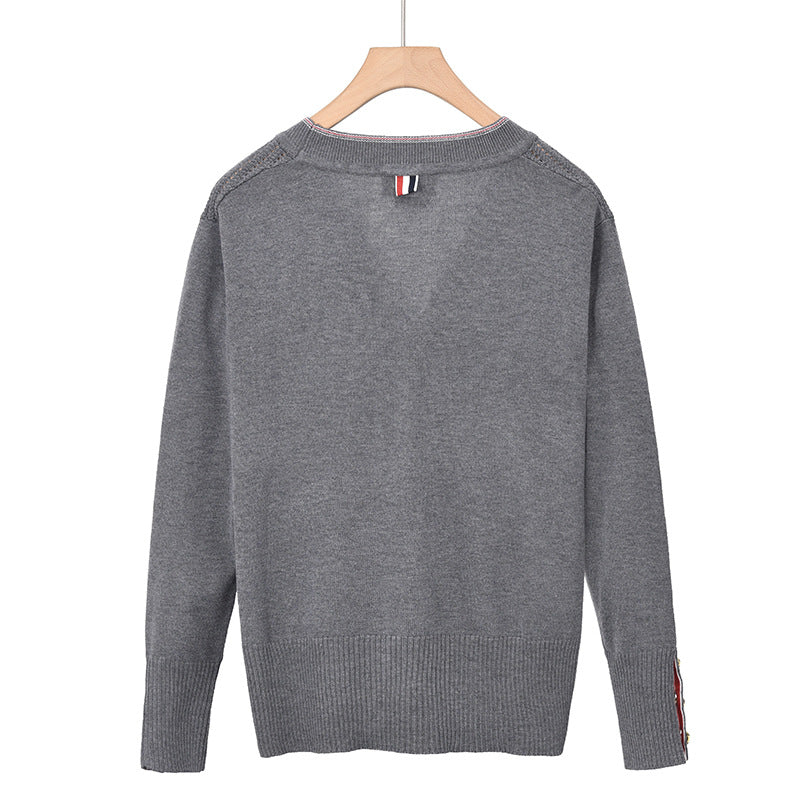2025SS V-neck cardigan sweater THOM TREND