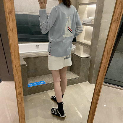 2025SS  Back sailboat cardigan THOM TREND