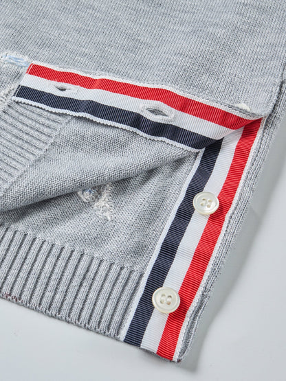 2025SS Women's Feather Intarsia Vest THOM TREND