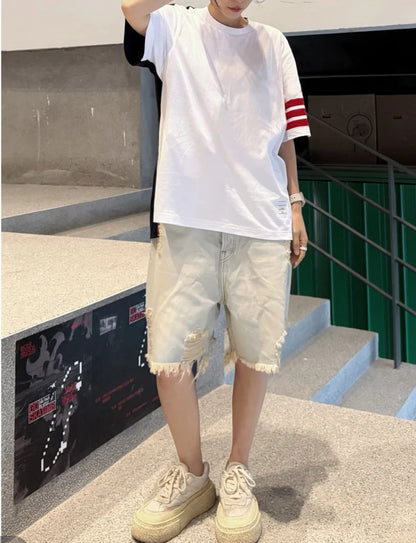 Men's bird graffiti short-sleeved T-shirt（副本） THOM TREND