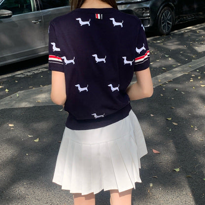 Puppy V-neck short sleeves（副本） THOM TREND