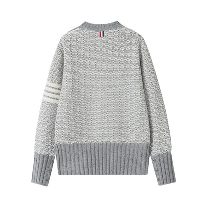 Snowflake Chunky Wool Crewneck Sweater THOM TREND
