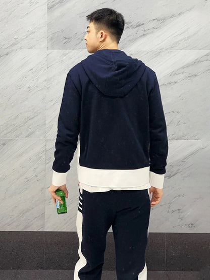 Colorblock Four-Bar Hoodie THOM TREND